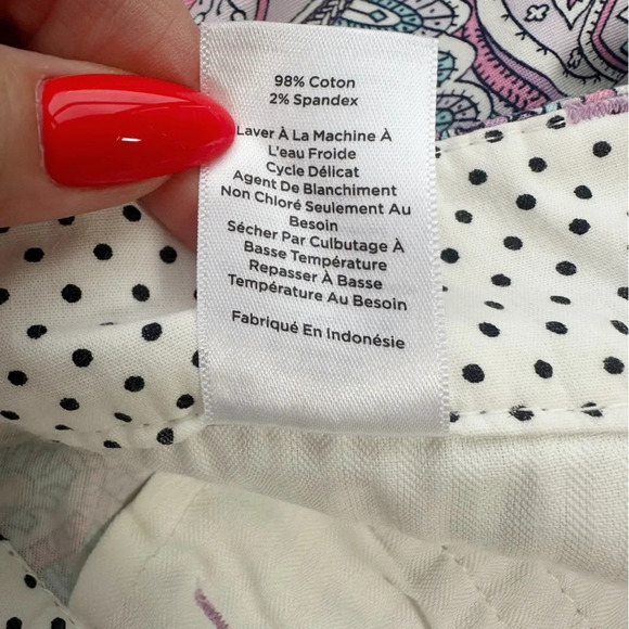 Talbots NWT Paisley Capri Skimmer Pants Size 10 Petite - Picture 9 of 11